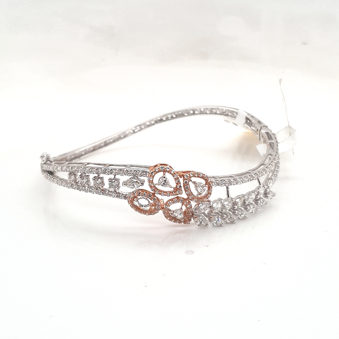 Shop Rubans Rose Gold Plated Bracelet design With Studded American Diamonds  Online at Rubans