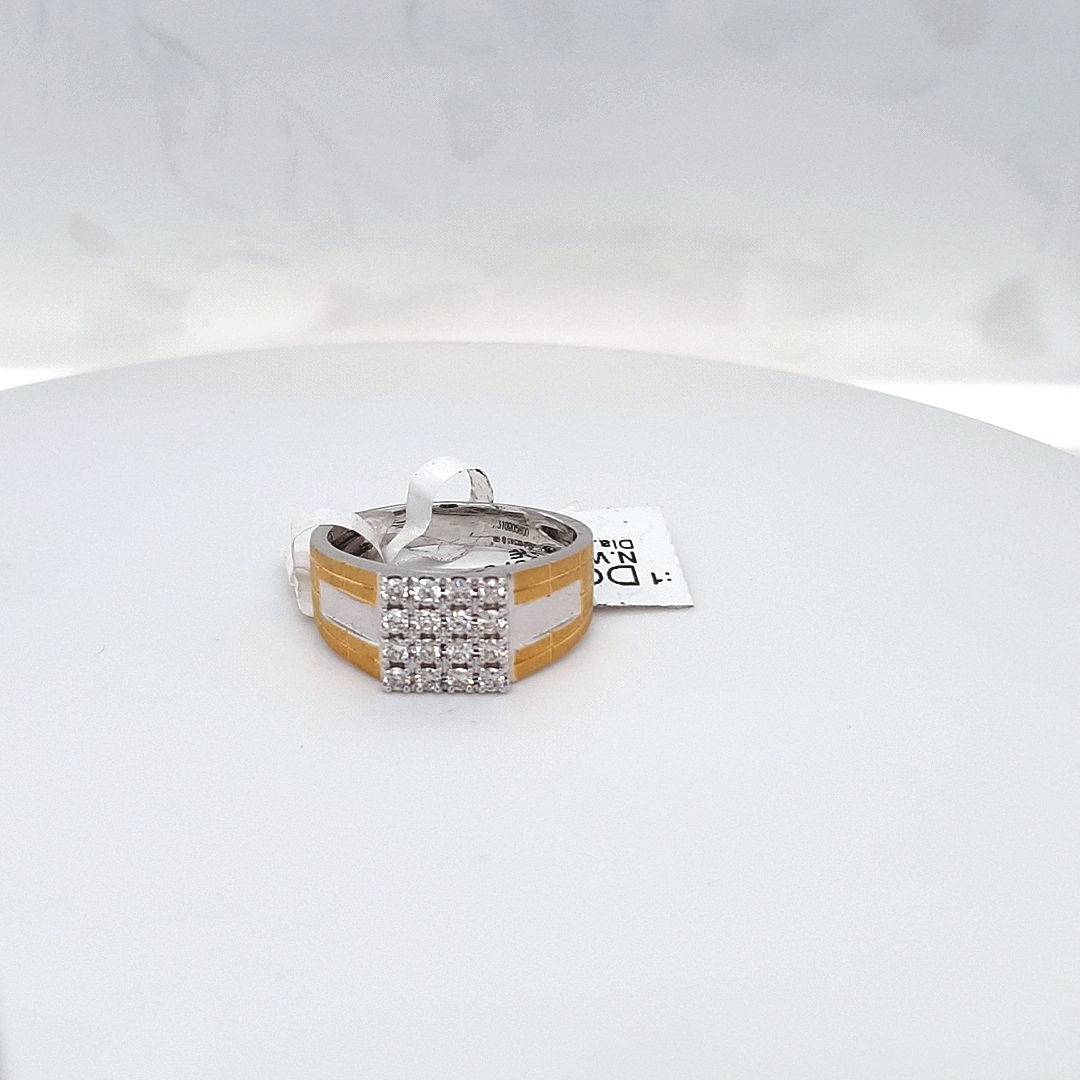 14k Yellow Gold Diamond Cluster Men's Ring DGR-23233 – Heritage Jewelers