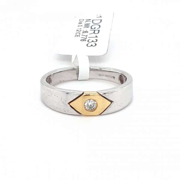 Men's Inlaid Diamond Engagement Ring