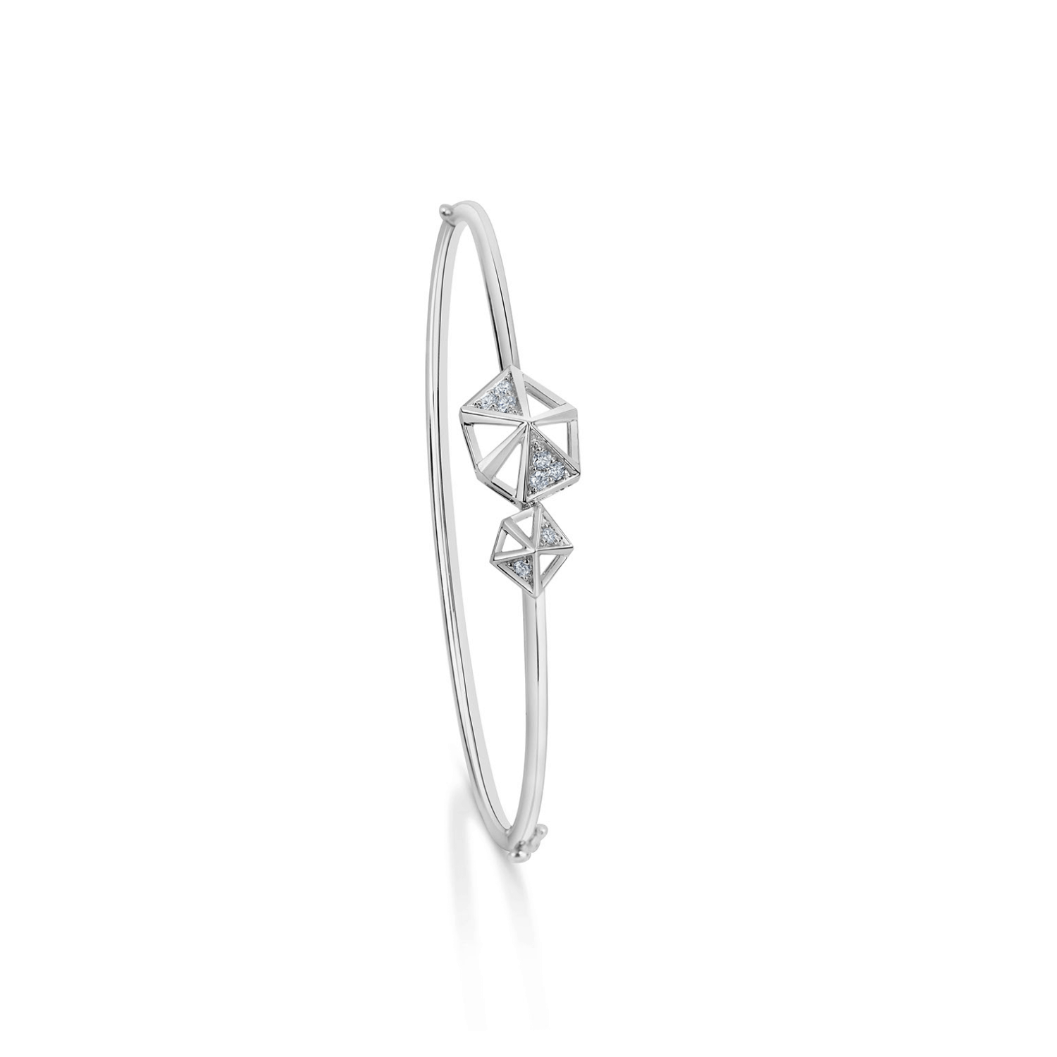 Lily Cluster Small Diamond Bangle Bracelet in Platinum | Harry Winston