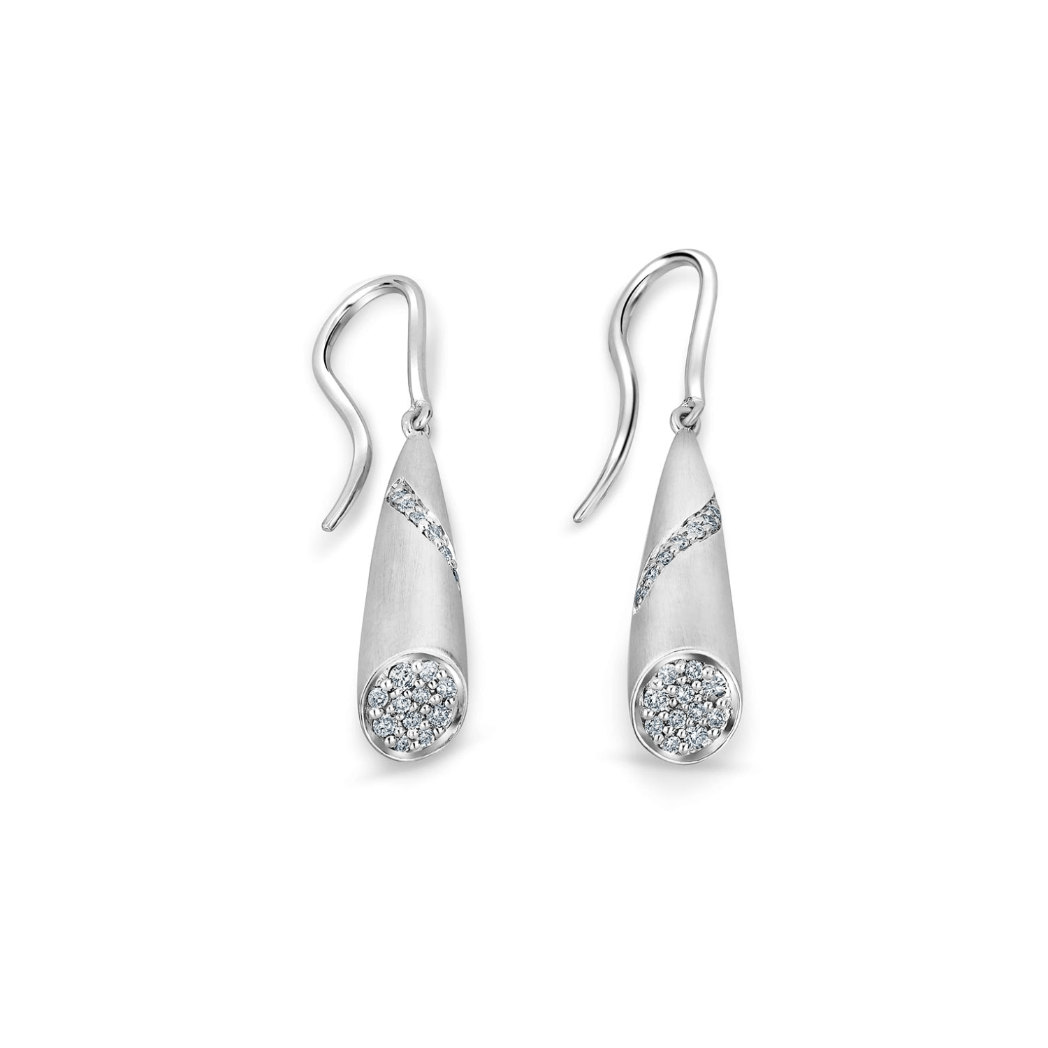 Platinum Earring for Women Round Crystal Drop Earrings for Women & Girls  Round Earrings