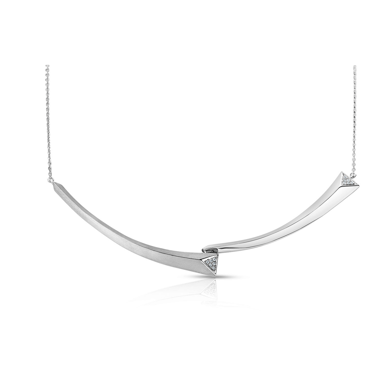 Heart Shape, Moissanite Women Necklaces. Platinum Plated Silver. – VK.  Diamonds