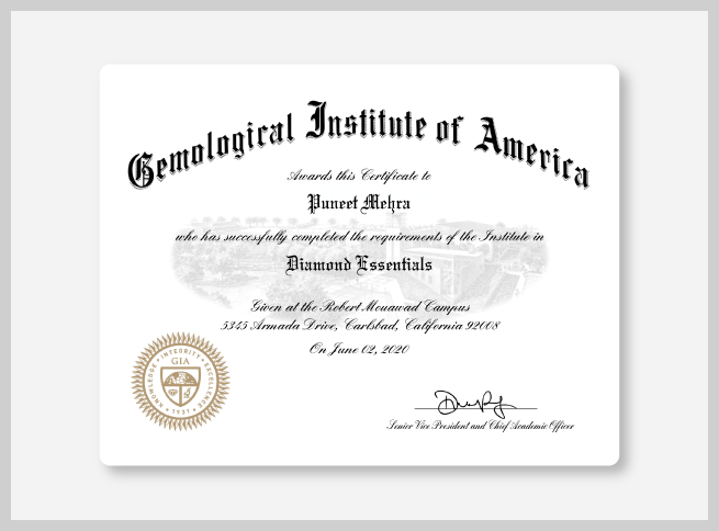 GIA-certificate