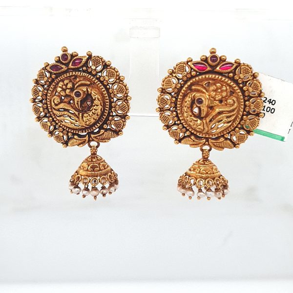 Gold Antique Earrings For Women 1027