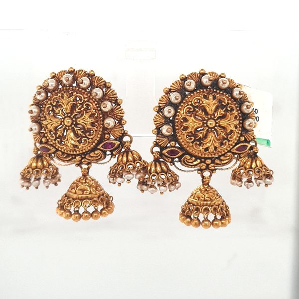 Gold Antique Earrings For Women 1032
