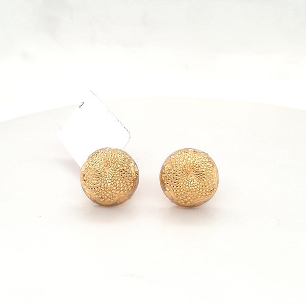 Gold Plain Earrings For Women 911