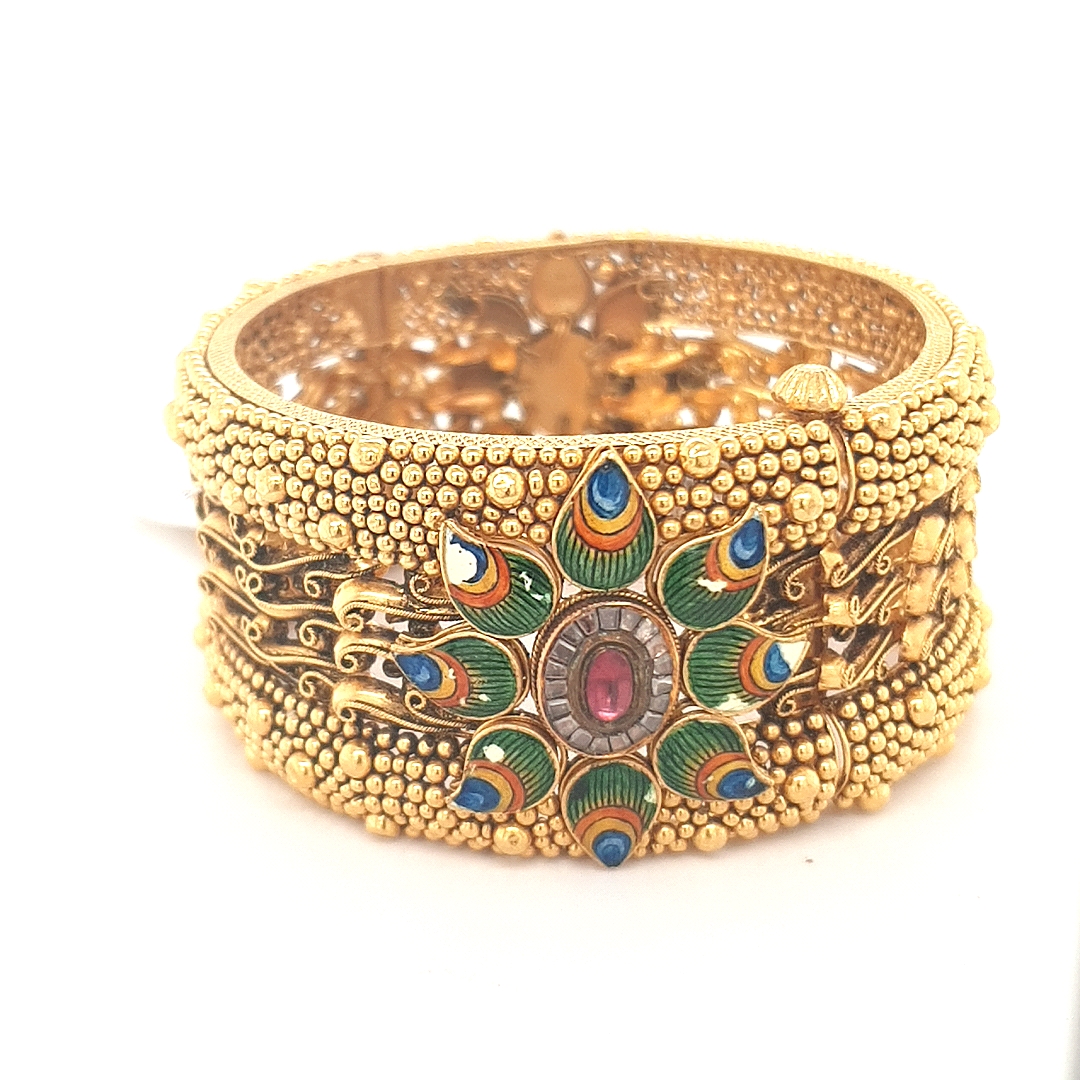 Indigenous Gold Plated Bangle  Mata Payals Exclusive Silver Jewellery