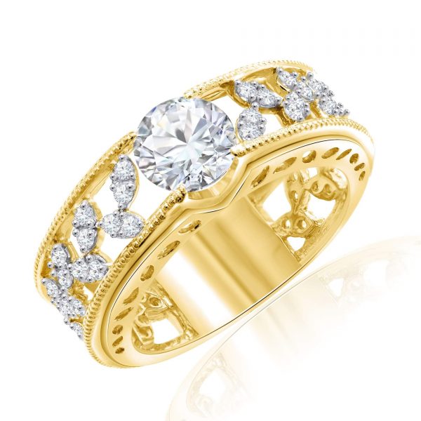 Premium Solitaire Diamond Engagement Ring for Women SMRSJ01640