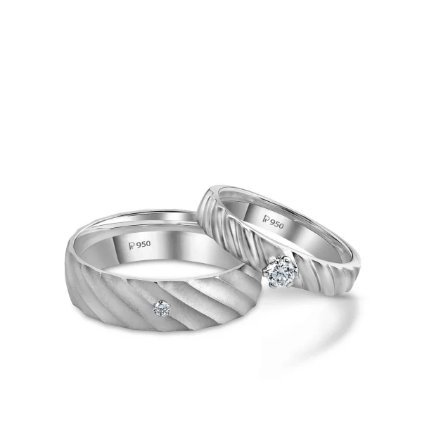 Beautiful Platinum Love Bands for Couple 20PTLBO01/20PTLBO02