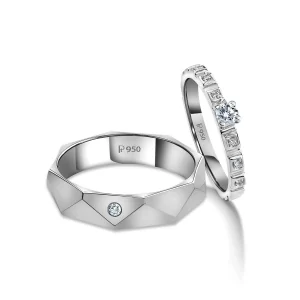 Beautiful Platinum Love Bands for Couple 20PTLBO03/20PTLBO04