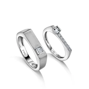 Beautiful Platinum Love Bands for Couple 20PTLBP07/20PTLBP08