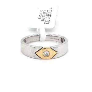 Men's Inlaid Diamond Engagement Ring