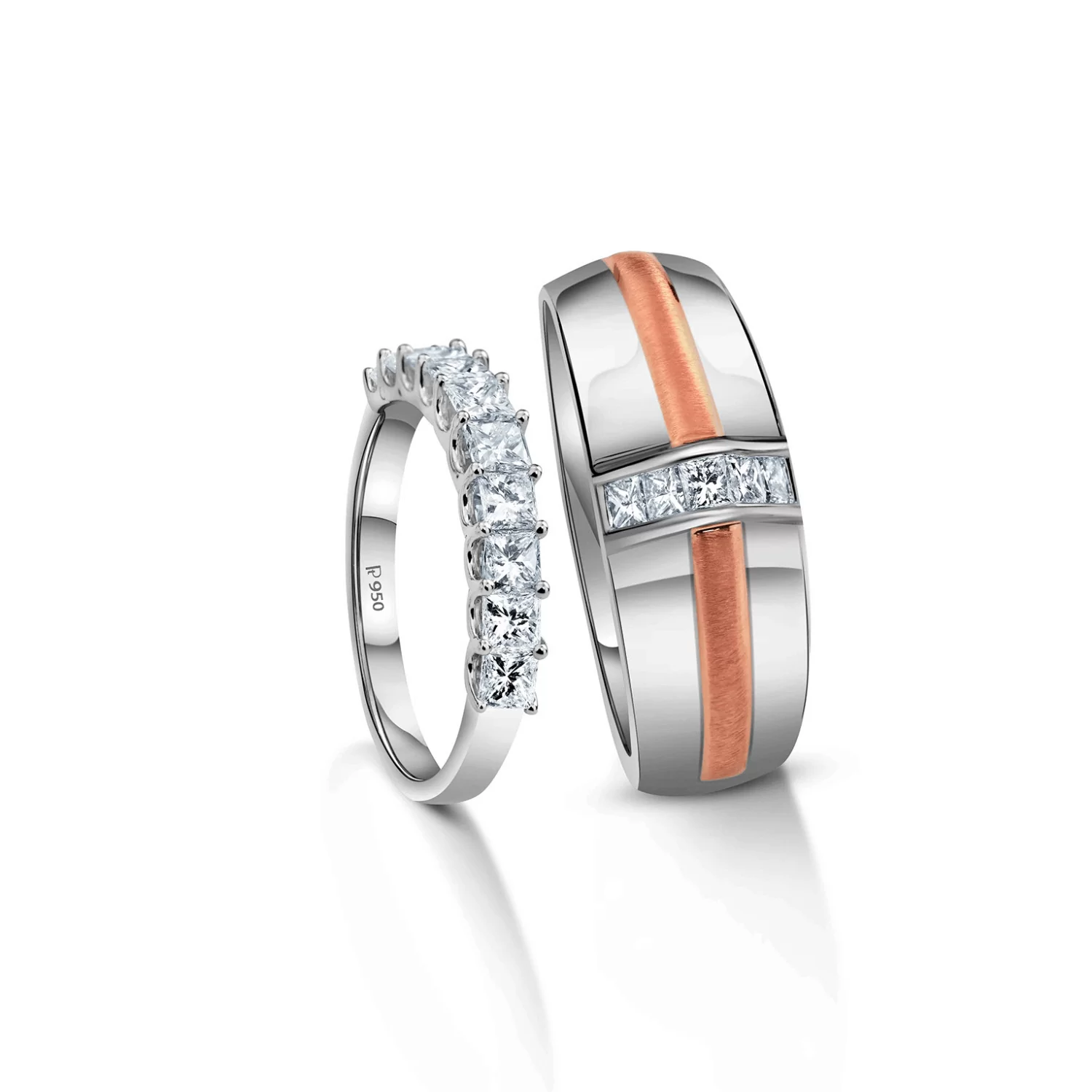 Beautiful Platinum Love Bands for Couple 20PTLBA23/20PTLBA24