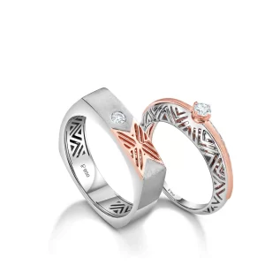 Beautiful Platinum Love Bands for Couple 20PTLBE29/20PTLBE30