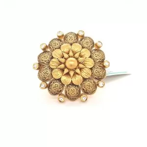 ANTIQUE COCKTAIL RING WITH KUNDAN 4