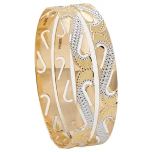 Dazzling Gold Bangles for Women P100262