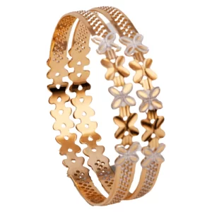 Dazzling Gold Bangles for Women P103418