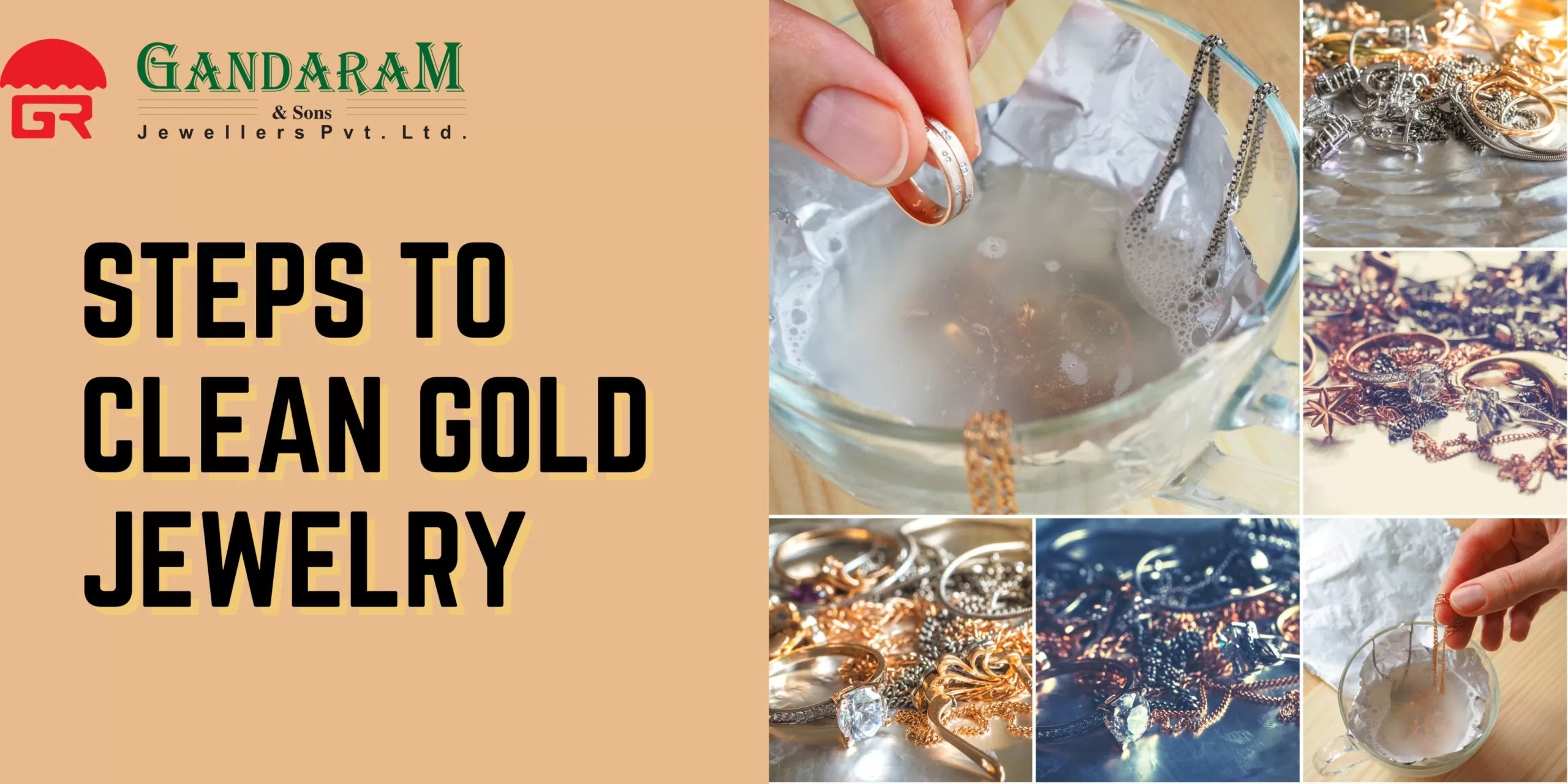how to clean gold jewelry