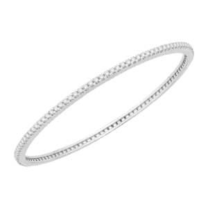 Slim White Gold Bangle V1709CP