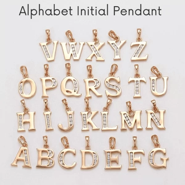 alphabet initial pendant